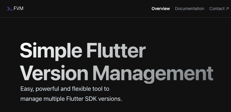 「Simple Flutter Version Management」のトップページ